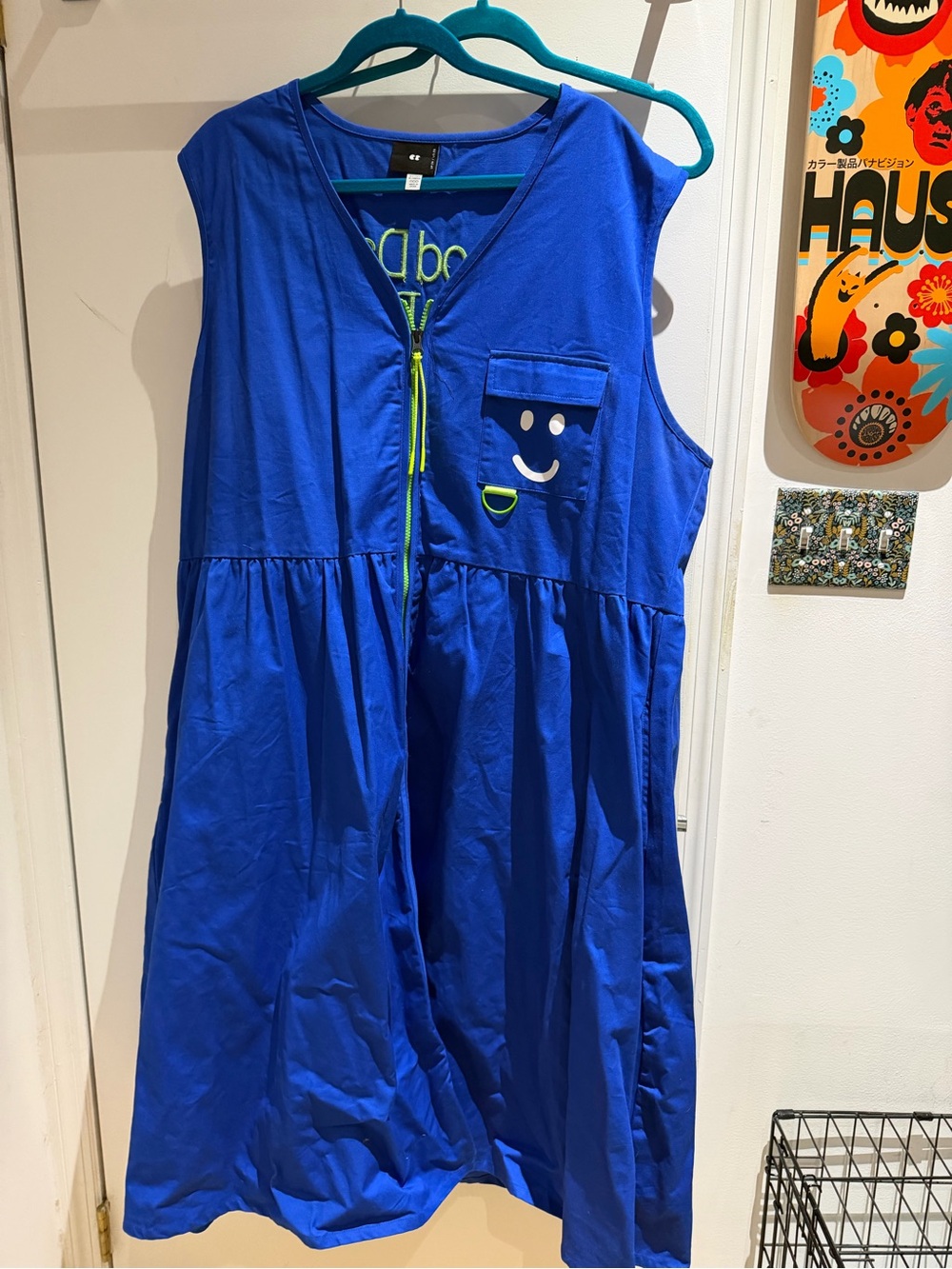 😨 Lazy Oaf Good Days Bad Days Zip Midi Dress 😰